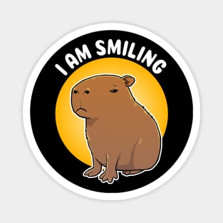 I am Smiling Capybara Cartoon Magnet